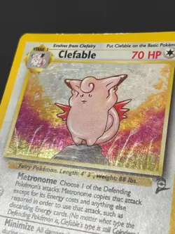 Clefable 5/130 Holo Rare WotC Card Pokemon Base Set 2 - Image 3