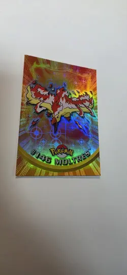 Moltres #146 Topps TV Animation Edition Rainbow Foil Blue Logo Pokemon Card - Image 2