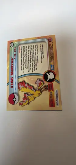 Moltres #146 Topps TV Animation Edition Rainbow Foil Blue Logo Pokemon Card - Image 3