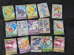 Pokemon TCG 15x Jumbo cards bundle Oversize Black Star Pikachu V SWSH198 - Image 1
