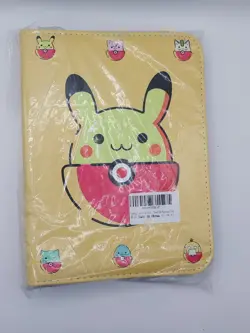 Card Binder Yellow Pokemon Baby Pikachu in Pokeball 4 Pocket 50 Pages - Image 1