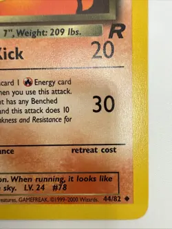 Dark Rapidash 44/82 Team Rocket Regular Vintage Pokemon Card - Image 5