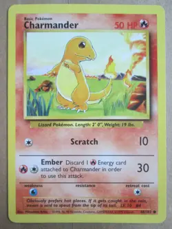 Charmander - 46/102 - Common WOTC TCG—Base Set Pokemon Card - Image 1