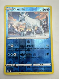 Pokemon Card Glastrier Lost Origin Reverse Holo Rare 051/196 Near Mint - Image 1