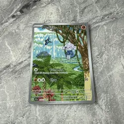 Meditite Stellar Crown Pokemon TCG Card Illustration 153/142 NM pack fresh - Image 3