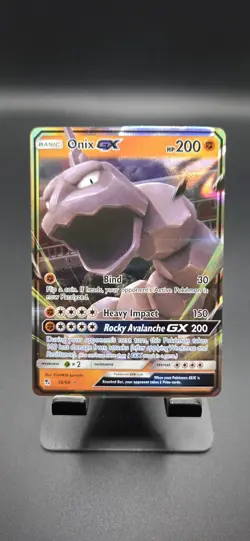Pokemon TCG Onix GX Hidden Fates Holo Ultra Rare Card 36/68 - Image 1