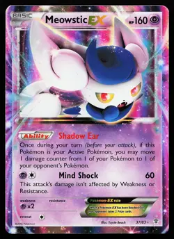 Meowstic EX 37/83 Holo Generations Pokemon Card - Image 1
