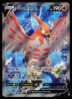 Talonflame V 168/185 Ultra Rare Vivid Voltage Pokemon Card - Image 1