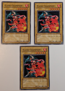 Yugioh TCG - 3x Flame Champion - PSV-041 - NM/LP - Vintage Unlimited Common 2002 - Image 1