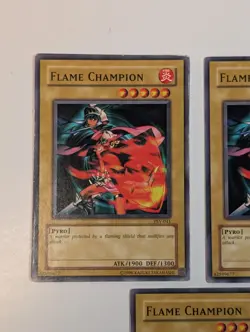 Yugioh TCG - 3x Flame Champion - PSV-041 - NM/LP - Vintage Unlimited Common 2002 - Image 4
