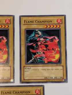Yugioh TCG - 3x Flame Champion - PSV-041 - NM/LP - Vintage Unlimited Common 2002 - Image 5