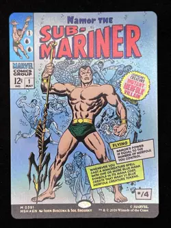 Namor The Sub-Mariner 391 Foil Borderless MTG Marvel Super Heroes Comic Cover - Image 1