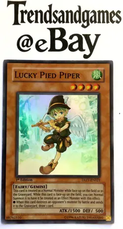 YUGIOH - LUCKY PIED PIPER - TAEV-EN021 - 1ST ED - ULTIMATE RARE - NEAR MINT - EN - Image 1