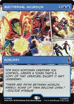 Marvel Super Heroes #300 Multiversal Incursion (Borderless) Foil - Image 1