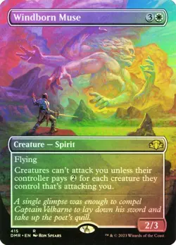 Magic The Gathering MTG WINDBORN MUSE BORDERLESS FOIL Dominaria Remastered NM - Image 1
