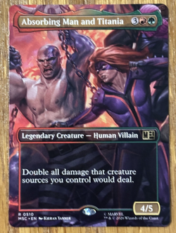 MTG Marvel Super Heroes Eternal Legal, Absorbing Man and Titania - Borderless - Image 1