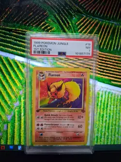 1999 Pokemon Jungle Flareon 1st Edition PSA 7 - Image 1