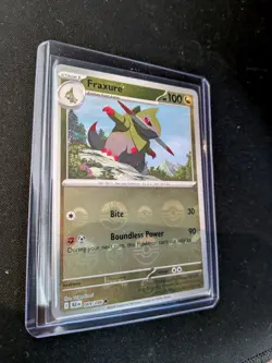 Pokemon Fraxure Reverse Holo Card 069/086 Pokeball Sv: Black Bolt Stage - Image 1