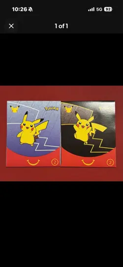 Pokemon 25th Anniversary 9 Packs McDonald’s Booster Card Celebrations Bundle - Image 1