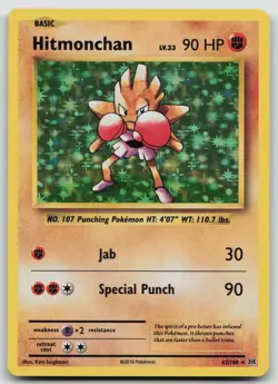 Pokemon Card Hitmonchan Holo Rare XY - Evolutions 62/108 - Image 1