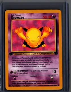 Drowzee 54/82 Common Team Rocket Pokemon 1st Edition - Image 1
