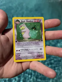 Pokemon TCG Team Rocket Dark Slowbro 12/82 Holo Rare 1st Edition 1999 60 HP - Image 3