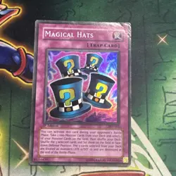 Yugioh! Magical Hats PSV-033 Super Rare 1st Edition DMG - Image 1
