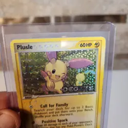 Plusle 44/107 EX Deoxys Stamped Reverse Holo Pokemon Card 2005 Vintage TCG - Image 2