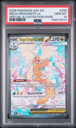 2026 POKEMON ASC EN-ASCENDED HEROES #290 MEGA DRAGONITE EX PSA 10 - Image 1