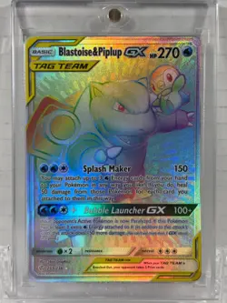 2019 Pokemon Blastoise & Piplup GX Tag Team 253/236 NM - Image 3