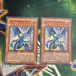 Yugioh! Blue-Eyes Shining Dragon MOV-EN001 Super Rare Limited Edition LP/MP - Image 1