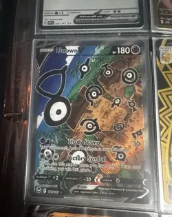 Pokemon TCG Unown V 177/195 SWSH12 Silver Tempest UR Full Art Holo - Image 1