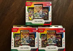 3x First Partner Illustration Collection Series 1 Boxes: Pokemon - New & Sealed - Image 1