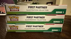 3x First Partner Illustration Collection Series 1 Boxes: Pokemon - New & Sealed - Image 5