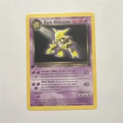 Pokemon TCG Dark Alakazam 1/82 Team Rocket 1st Edition Rare 60 HP 2000 - Image 1