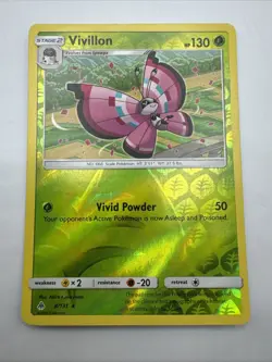 Vivillon 8/131 Pokemon Forbidden Light Reverse Holo Rare - Image 1
