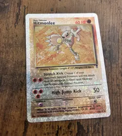 WotC Hitmonlee 8/130 Base Set 2 Holo Rare English 60 HP Pokemon TCG - Image 1