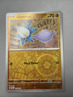 Pokemon TCG * SV Paldea Evolved * 125/193 Glimmet REVERSE HOLO Common * NM - Image 1