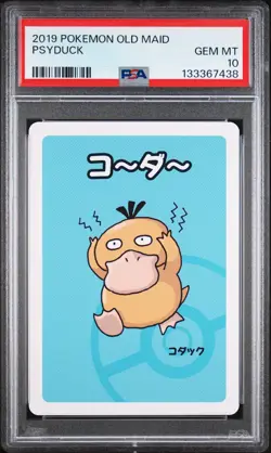 2019 POKEMON OLD MAID PSYDUCK PSA 10 - Image 1