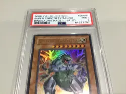 2006 YU-GI-Oh! St Deck: Dinosaur's Rage EN001 Super CNDCTR Tyranno 1st ED PSA 9 - Image 2