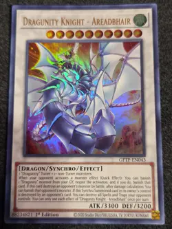 Yugioh GFTP-EN043 Dragunity Knight – Areadbhair – Ultra Rare 1st Edition - Image 1