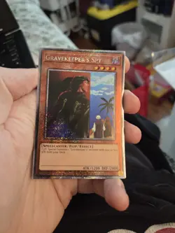 Yugioh Gravekeeper's Spy RA03-EN121 1st Platinum Secret Rare - Image 1