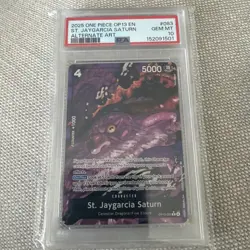 2025 ONE PIECE OP13 #083 CARRYING ON HIS WILL ST JAYGARCIA SATURN ALT ART PSA 10 - Image 1