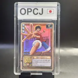 Luffy 2002 CE-C01 One Piece Card Game Holo Rare Japanese Vinage Bandai CH001 - Image 1