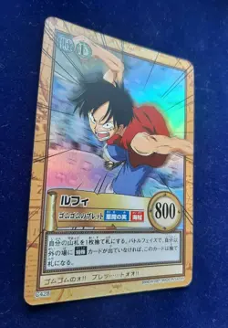 Luffy C428 Holo Card Carddass Hyper Battle One Piece JP NM Trading Card - Image 3