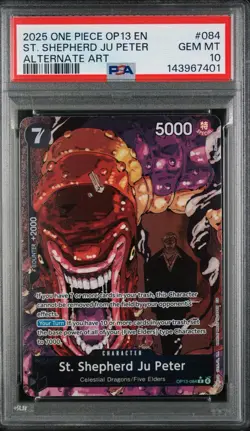 2025 One Piece OP13-084 St. Shepherd Ju Peter Alternate Art English PSA 10 - Image 1