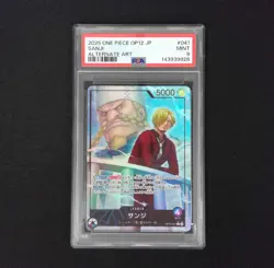 2025 ONE PIECE JPN OP12-041 LEGACY OF THE MASTER ALTERNATE ART SANJI PSA 10 - Image 1