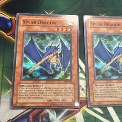 Yugioh! Spear Dragon LOD-035 Super Rare x2 Unlimited LP/MP - Image 2