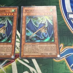 Yugioh! Spear Dragon LOD-035 Super Rare x2 Unlimited LP/MP - Image 3