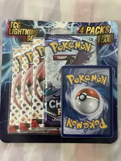 Konami Pokemon TCG Lightning Set Booster 3 Packs 1 Bonus Card 3 151, 1 Chillin - Image 1